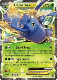 Heracross EX - XY - Furious Fists (FFI) #4/111 - Ultra Rare Pokémon Trading Card