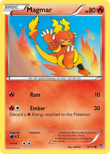 Magmar - XY - Furious Fists Pokémon trading card