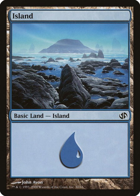 Island (30) - Duel Decks: Jace vs. Chandra Magic: The Gathering trading card