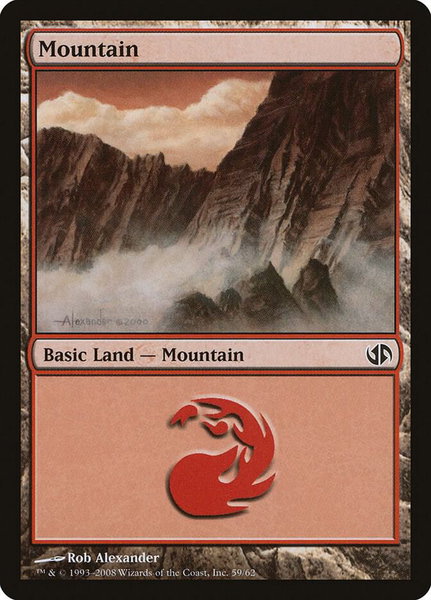 Mountain (59) trading card from Duel Decks: Jace vs. Chandra Mountain (59) - Duel Decks: Jace vs. Chandra Magic: The Gathering trading card