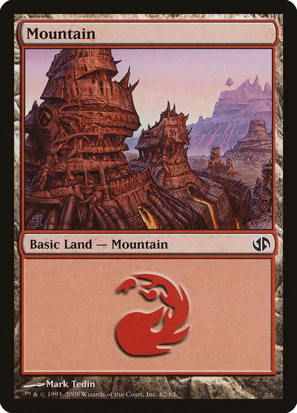 Mountain (62) trading card from Duel Decks: Jace vs. Chandra Mountain (62) - Duel Decks: Jace vs. Chandra Magic: The Gathering trading card