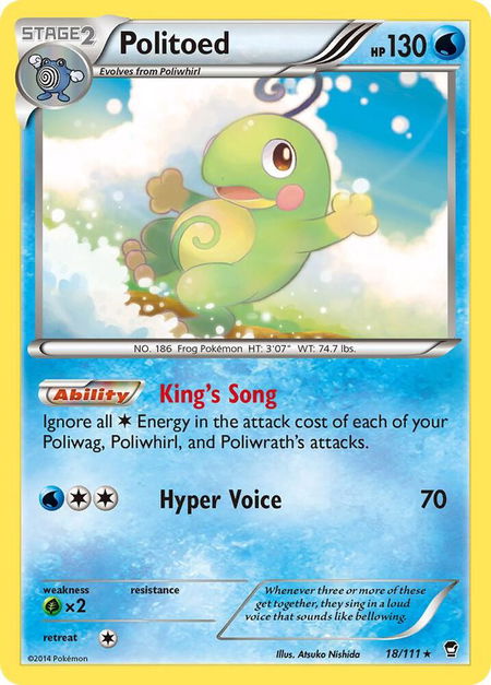 Politoed - XY - Furious Fists Pokémon trading card
