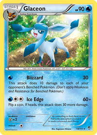 Glaceon - XY - Furious Fists (FFI) #19/111 - Rare Pokémon Trading Card