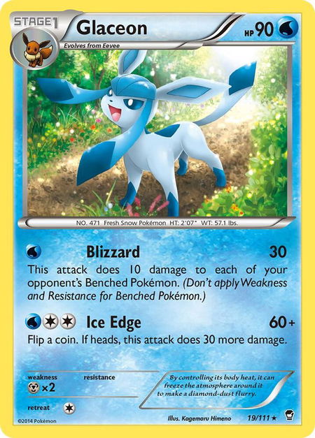Glaceon - XY - Furious Fists Pokémon trading card