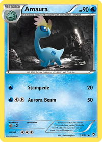 Amaura - XY - Furious Fists (FFI) #25/111 - Uncommon Pokémon Trading Card