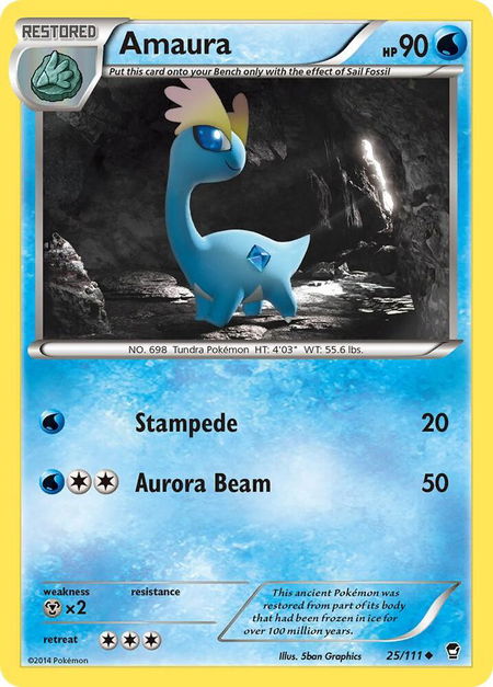 Amaura - XY - Furious Fists Pokémon trading card
