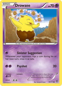 Drowzee - XY - Furious Fists (FFI) #35/111 - Common Pokémon Trading Card