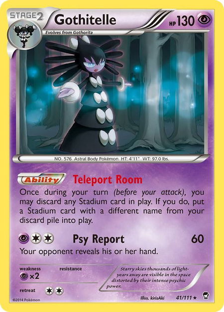 Gothitelle - XY - Furious Fists Pokémon trading card