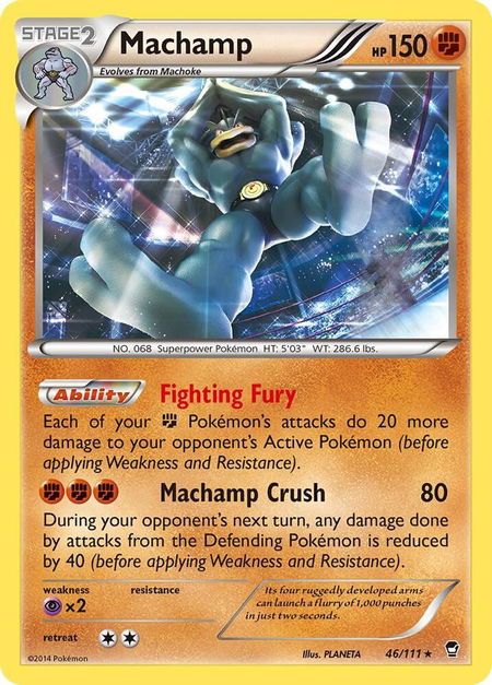 Machamp - XY - Furious Fists Pokémon trading card