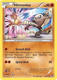 Hitmonlee - XY - Furious Fists (FFI) #47/111 - Uncommon Pokémon Trading Card