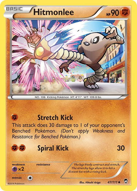 Hitmonlee - XY - Furious Fists Pokémon trading card