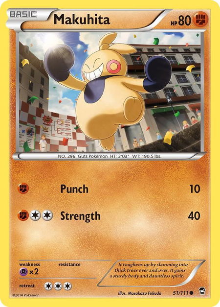 Makuhita - XY - Furious Fists Pokémon trading card