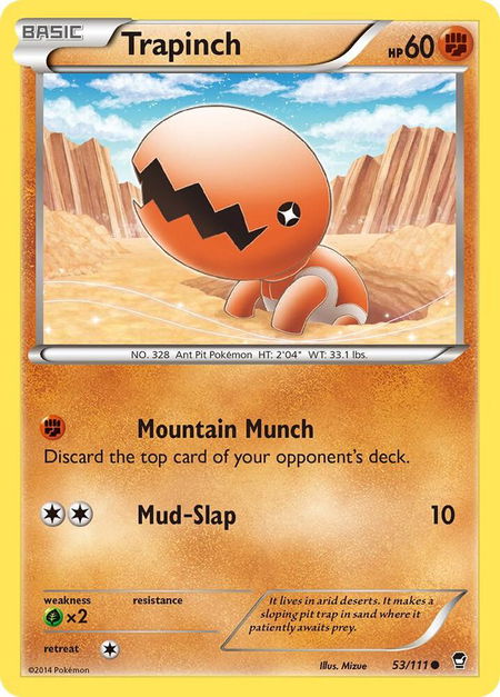 Trapinch - XY - Furious Fists Pokémon trading card