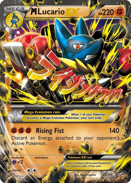 M Lucario EX - XY - Furious Fists Pokémon trading card