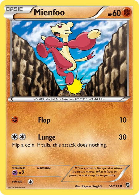 Mienfoo - XY - Furious Fists Pokémon trading card