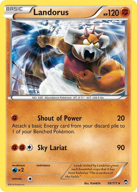 Landorus - XY - Furious Fists Pokémon trading card