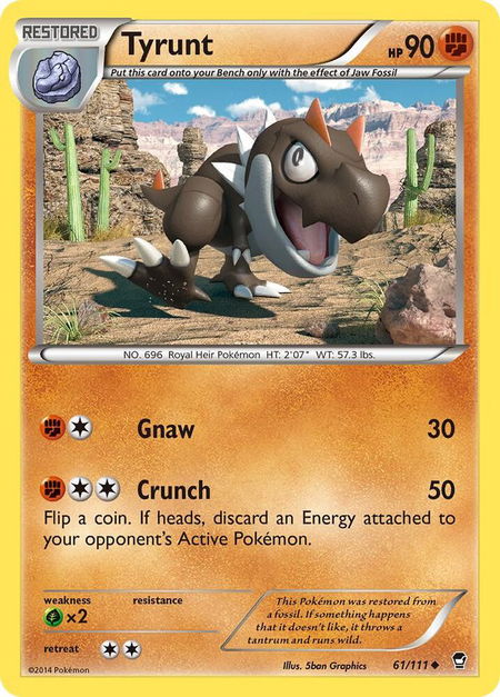 Tyrunt - XY - Furious Fists Pokémon trading card