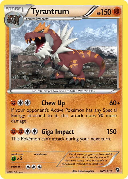 Tyrantrum - XY - Furious Fists Pokémon trading card