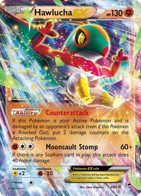 Hawlucha EX - XY - Furious Fists Pokémon trading card
