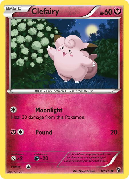 Clefairy (69) - XY - Furious Fists Pokémon trading card