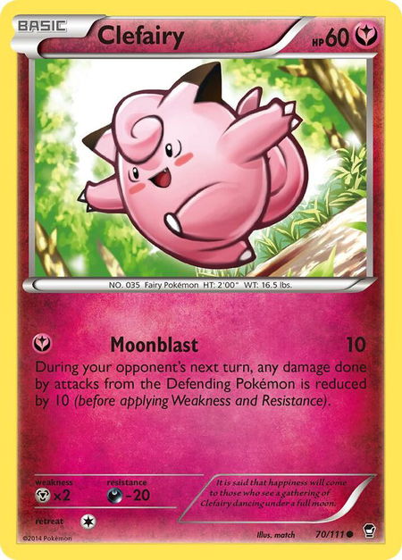 Clefairy (70) - XY - Furious Fists Pokémon trading card
