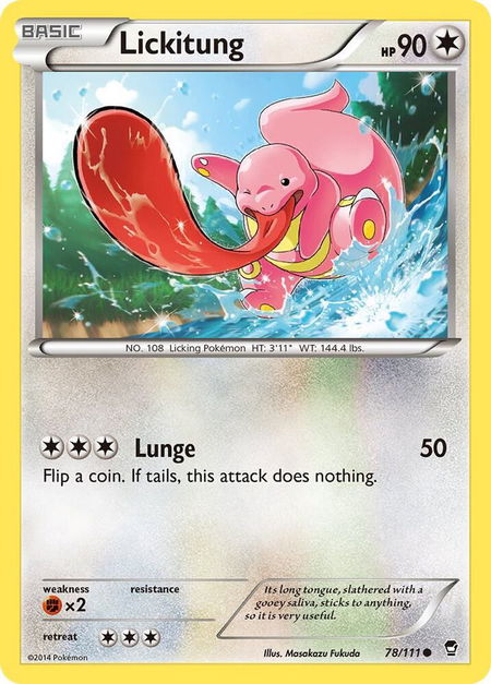 Lickitung - XY - Furious Fists Pokémon trading card