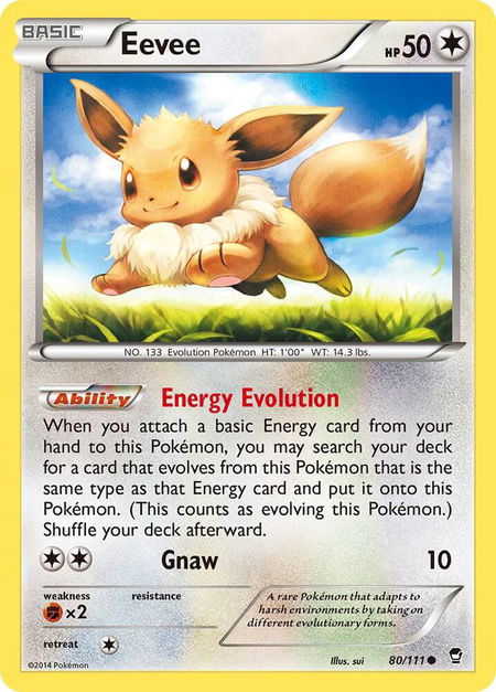 Eevee - XY - Furious Fists Pokémon trading card