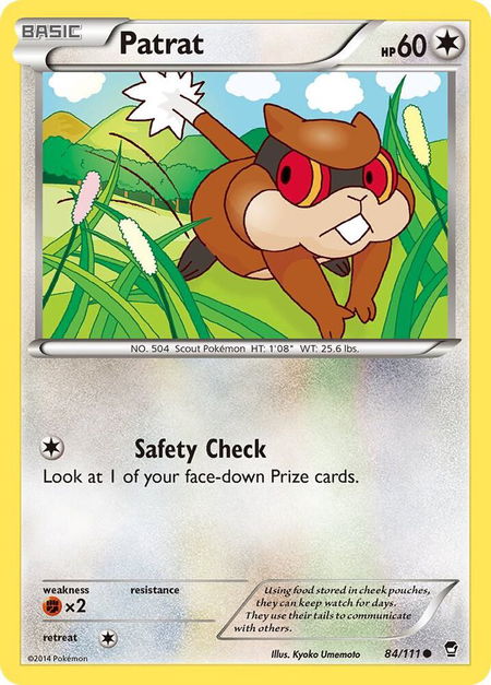 Patrat - XY - Furious Fists Pokémon trading card
