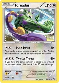 Tornadus - XY - Furious Fists (FFI) #86/111 - Rare Pokémon Trading Card