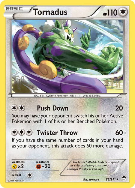 Tornadus - XY - Furious Fists Pokémon trading card