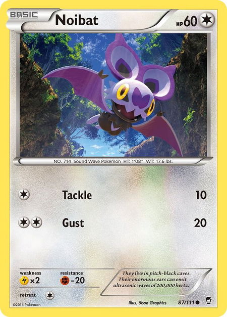 Noibat - XY - Furious Fists Pokémon trading card
