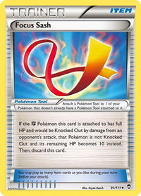 Focus Sash - XY - Furious Fists (FFI) #91/111 - Uncommon Pokémon Trading Card