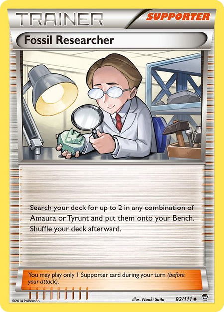 Fossil Researcher - XY - Furious Fists Pokémon trading card