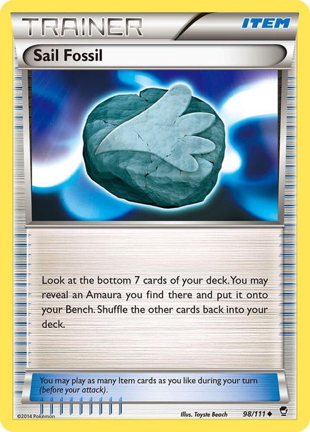 Sail Fossil - XY - Furious Fists Pokémon trading card