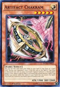 Artifact Chakram trading card from Duelist Alliance Artifact Chakram - Duelist Alliance YuGiOh trading card