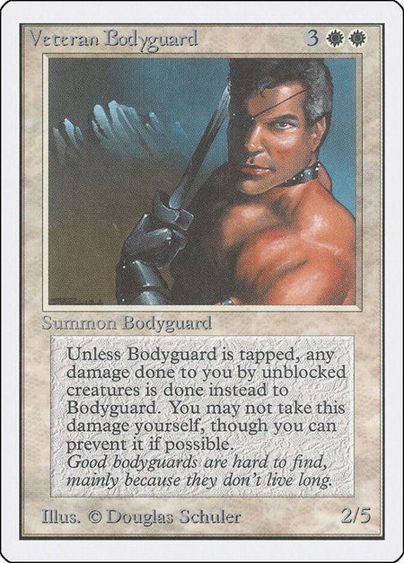 Veteran Bodyguard - Unlimited Edition Magic: The Gathering trading card