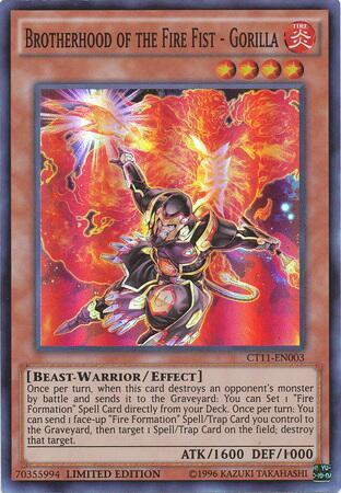 Brotherhood of the Fire Fist - Gorilla trading card from 2014 Mega-Tins Brotherhood of the Fire Fist - Gorilla - 2014 Mega-Tins YuGiOh trading card