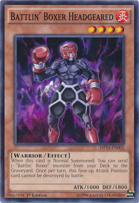 Battlin' Boxer Headgeared - 2014 Mega-Tins Mega Pack YuGiOh trading card