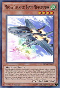 Mecha Phantom Beast Megaraptor - 2014 Mega-Tins Mega Pack (MP14) #MP14-EN007 - Super Rare YuGiOh Trading Card