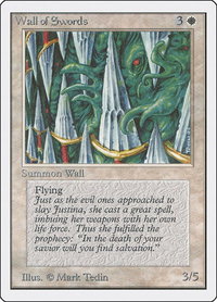 Wall of Swords - Unlimited Edition (2ED) #43 - Uncommon Magic: The Gathering Trading Card