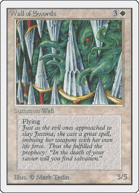 Wall of Swords - Unlimited Edition Magic: The Gathering trading card