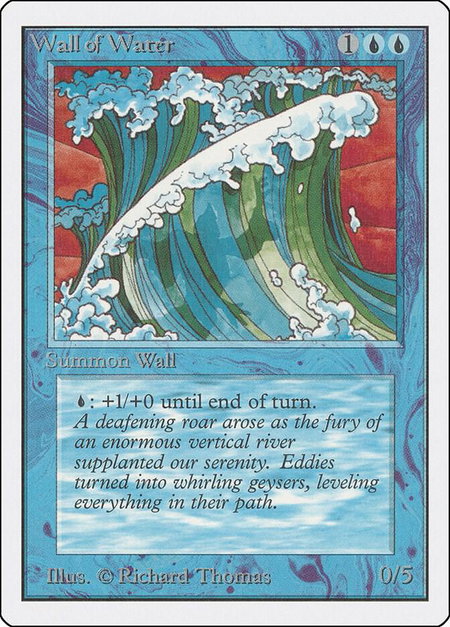 Wall of Water trading card from Unlimited Edition Wall of Water - Unlimited Edition Magic: The Gathering trading card