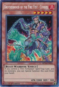Brotherhood of the Fire Fist - Coyote - 2014 Mega-Tins Mega Pack (MP14) #MP14-EN054 - Secret Rare YuGiOh Trading Card