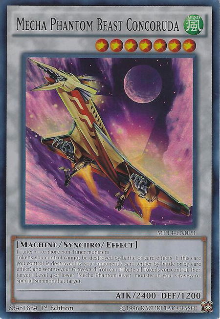 Mecha Phantom Beast Concoruda trading card from 2014 Mega-Tins Mega Pack Mecha Phantom Beast Concoruda - 2014 Mega-Tins Mega Pack YuGiOh trading card