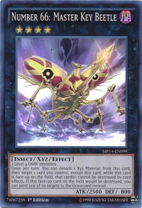 Number 66: Master Key Beetle - 2014 Mega-Tins Mega Pack (MP14) #MP14-EN099 - Super Rare YuGiOh Trading Card