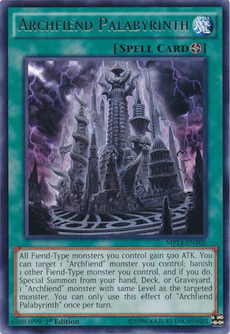 Archfiend Palabyrinth - 2014 Mega-Tins Mega Pack YuGiOh trading card