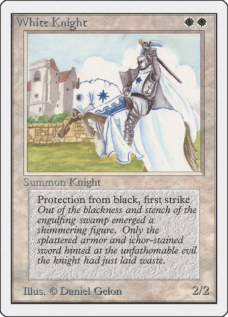 White Knight - Unlimited Edition Magic: The Gathering trading card
