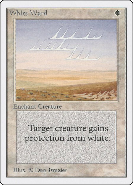 White Ward trading card from Unlimited Edition White Ward - Unlimited Edition Magic: The Gathering trading card