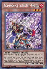 Brotherhood of the Fire Fist - Rooster - 2014 Mega-Tins Mega Pack (MP14) #MP14-EN120 - Secret Rare YuGiOh Trading Card