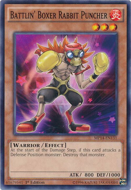 Battlin' Boxer Rabbit Puncher - 2014 Mega-Tins Mega Pack YuGiOh trading card